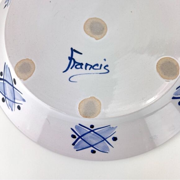 Rooster 10” Ceramic Plate Folk Art hand Made Pottery French Country Signed - Picture 5 of 7